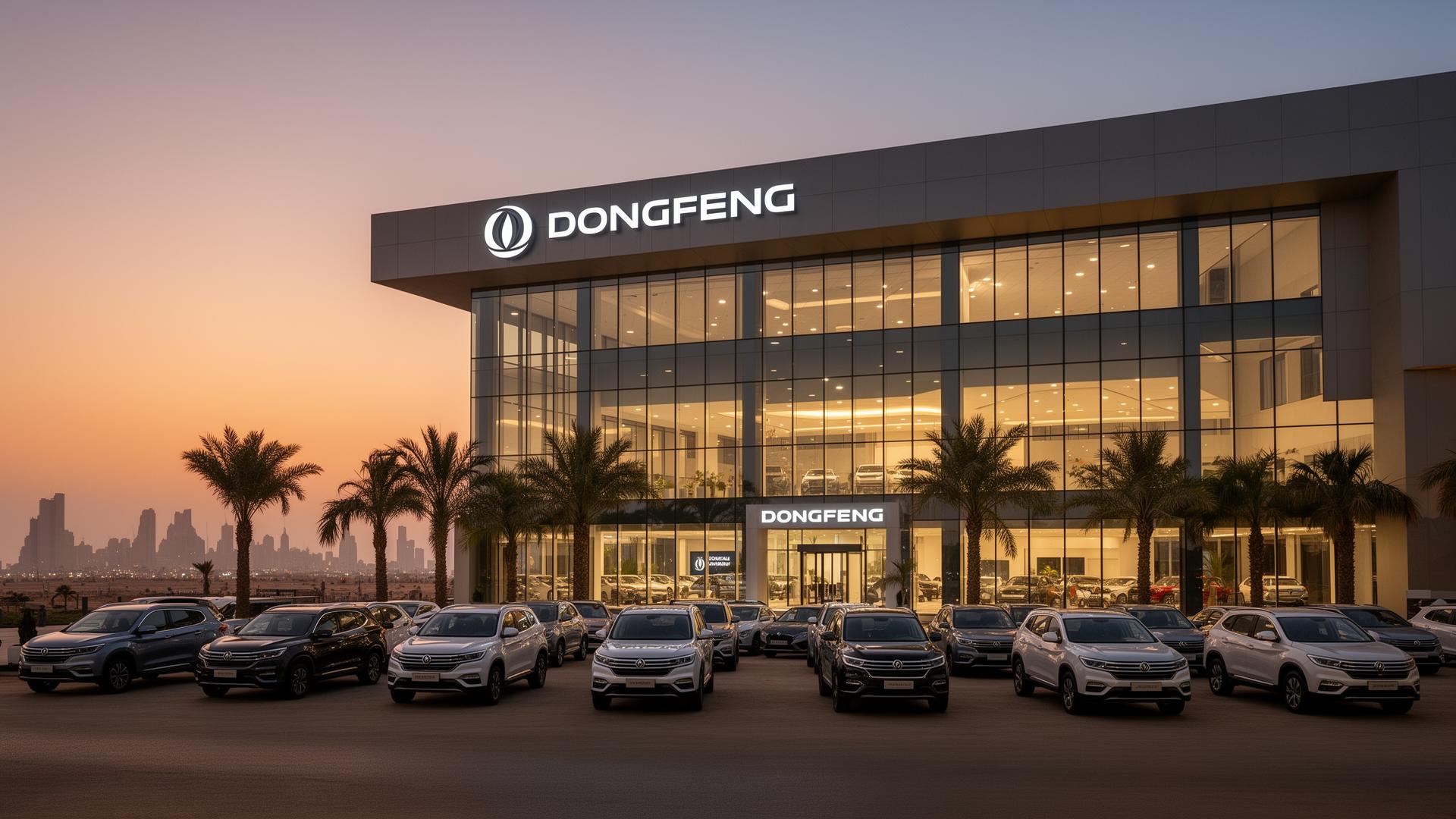 DONGFENG Egypt showroom at dusk